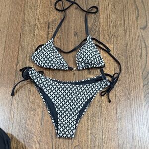 Cupshe Black and White Patterned Bikini